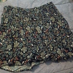 Old Navy Black Floral Skirt